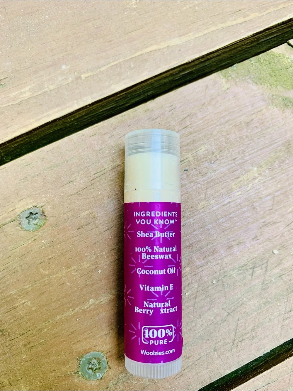 Organic Lip Balm Trio — Sugar Plum Pink, Gingerbread Tan & Merry Berry Purple